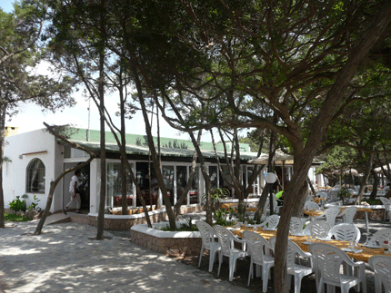 Vista exterior de la terraza de Es Savina